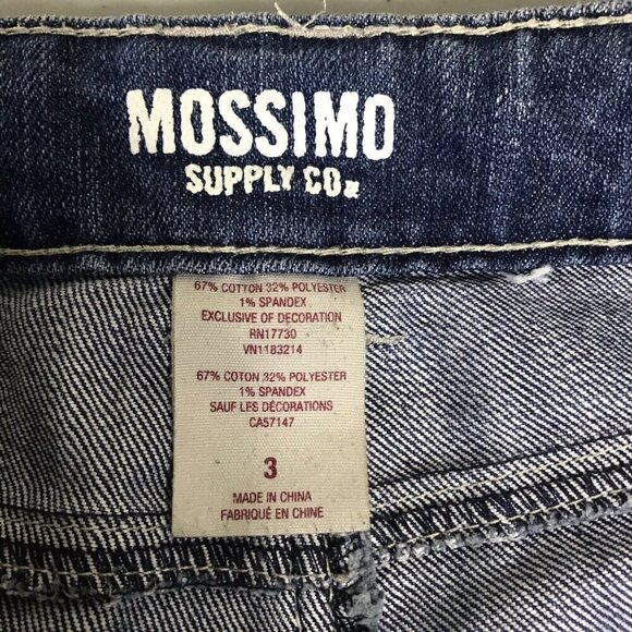 Mossimo Women's Distressed Cutoff Denim Shorts Size 3 Frayed Hem 28x5 Low Rise - Picture 4 of 10